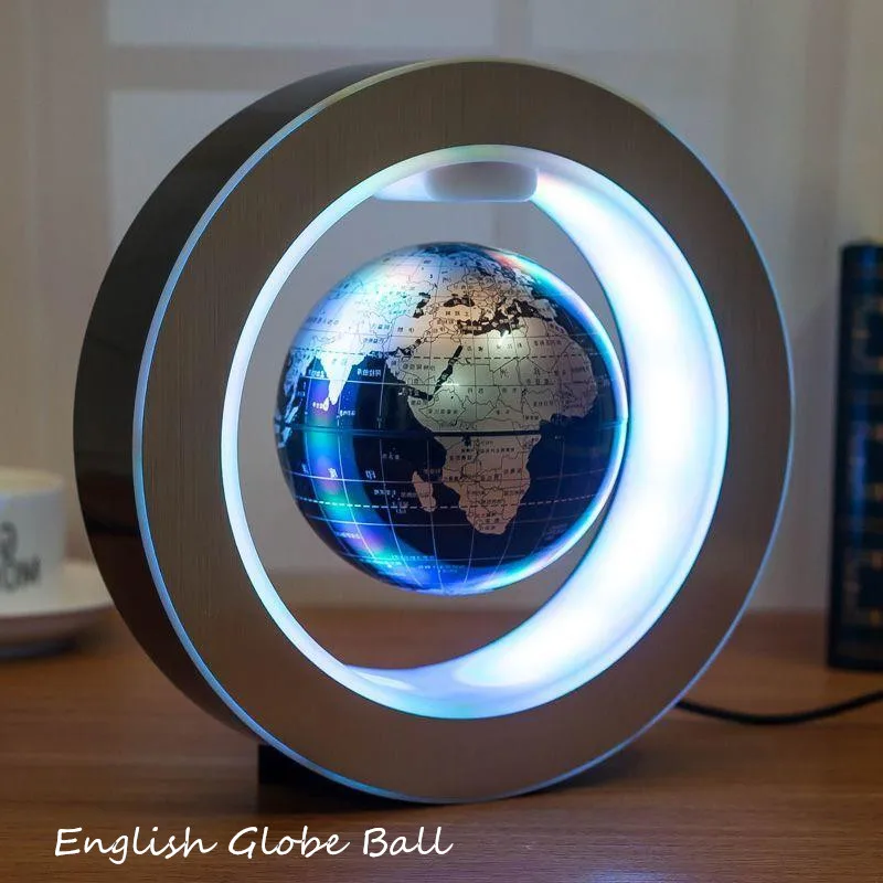 

4.0 Inch US Plug Magnetic Levitation globe Floating Globe Map O Shape LED Light Decoration Business With LED Tellurion