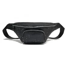 Модные женские туфли сумка на поясном ремне Повседневное из искусственной кожи сумки через плечо с цепочкой bling молнии нагрудная сумка для путешествий с поясом в пайетках, Сумки поясная сумка