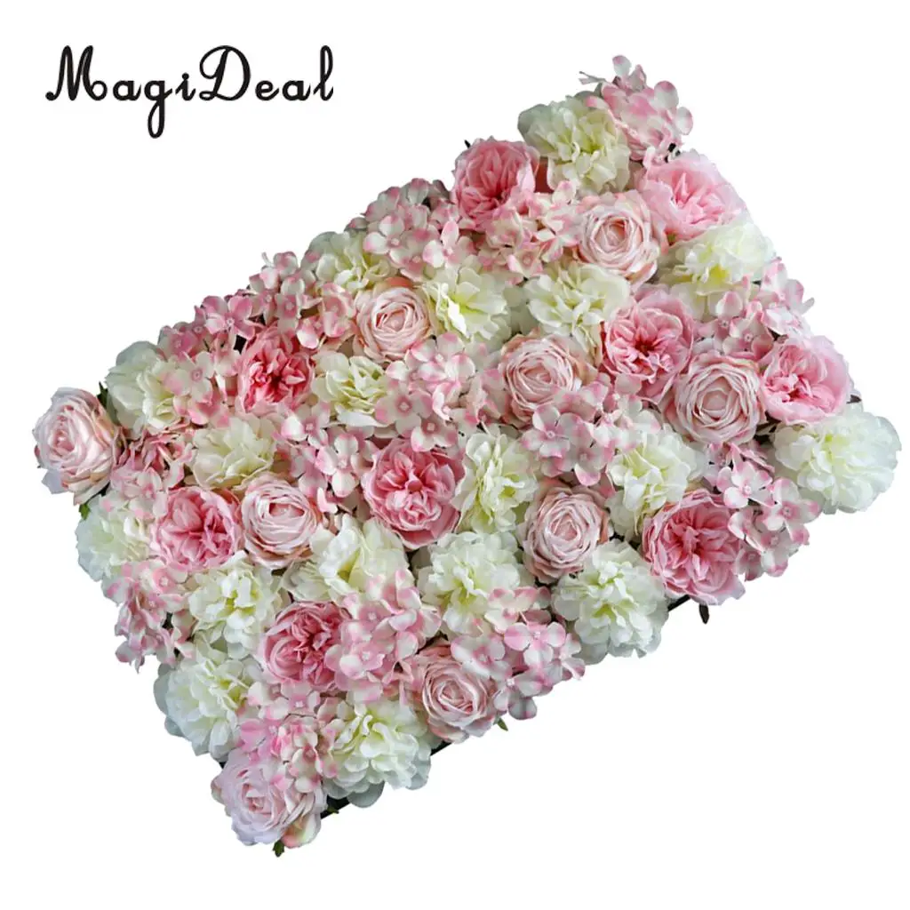 Artificial Rose Flower Wall Panels Wedding Anniversary Venue Flower Arrangement DIY Art Decor Photo Backdrops