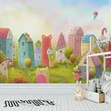 Пользовательские 3D фото обои мультфильм дом замок детская комната спальня фон настенная живопись детская принцесса комната Декор Фреска