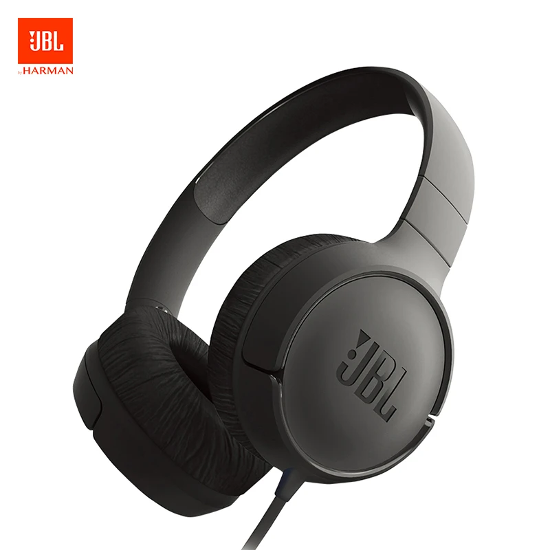 JBL Tune 500, мощные басы на ухо, наушники с микрофоном, управление одной кнопкой, чистый бас звук, складная гарнитура, ПУ кожа, Ушная подушка