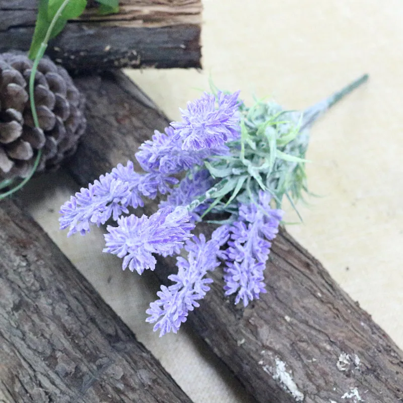 Flone Romantic Provence Lavender Flower Artificial Plastic Flowers Simulation Aquatic Plants Wedding Home Party Decor Floral (10)