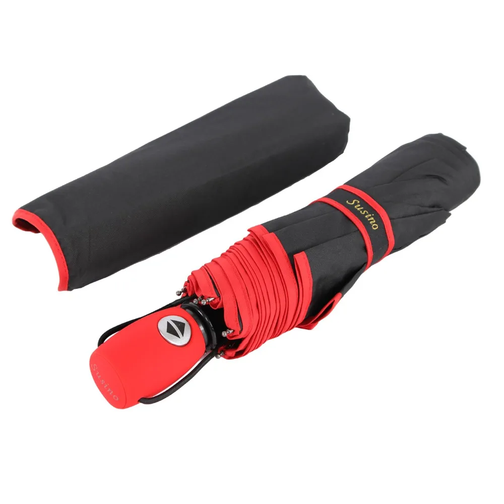 SUSINO Big Windproof Travel Umbrella Compact Lightweight Auto Open