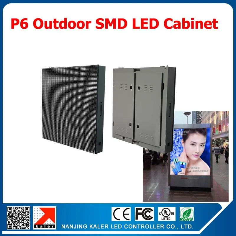 

TEEHO P6 led module display cabinet standard waterproof full color led display cabinet 768*768mm outdoor advertsing signboard