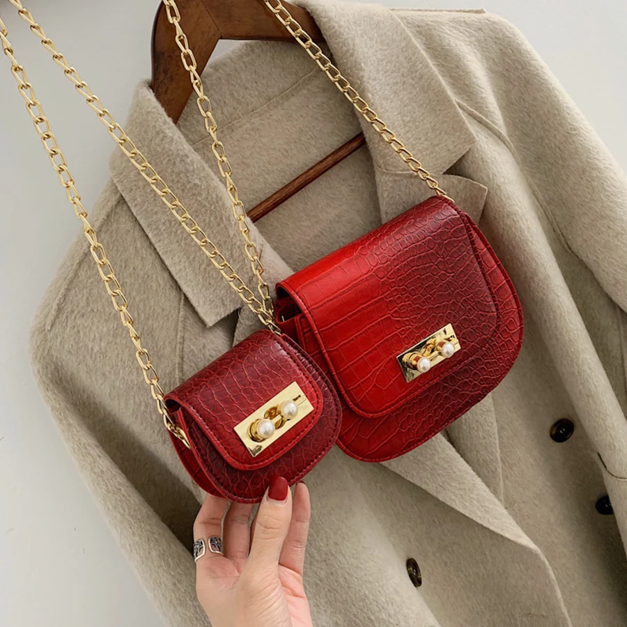

Fashion Circular Alligator Women's Handbags Purse Ins Leather Small Round Evening Clutch Bag Chic Chain Shoulder Messenger Bags