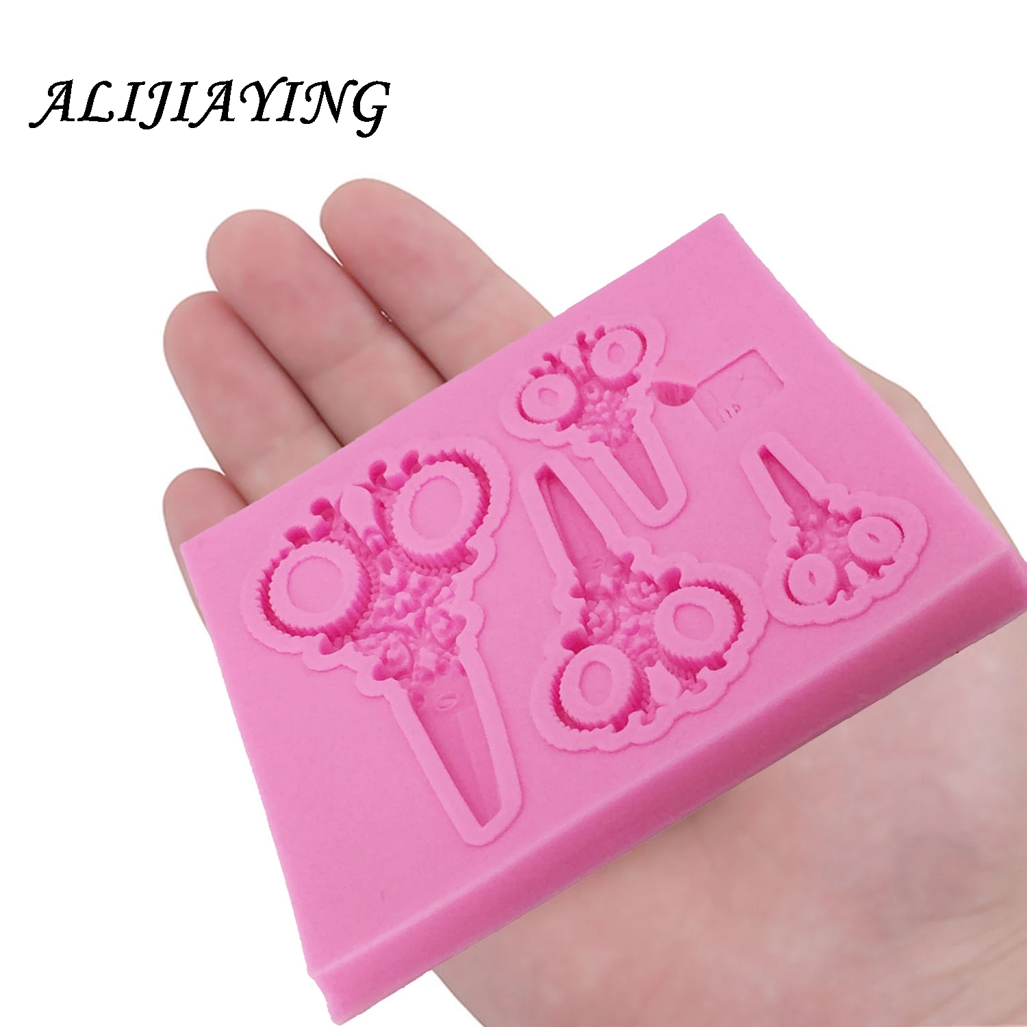 

1Pcs Sugarcraft Scissors silicone mold fondant mold cake decorating tools chocolate gumpaste mold D1001
