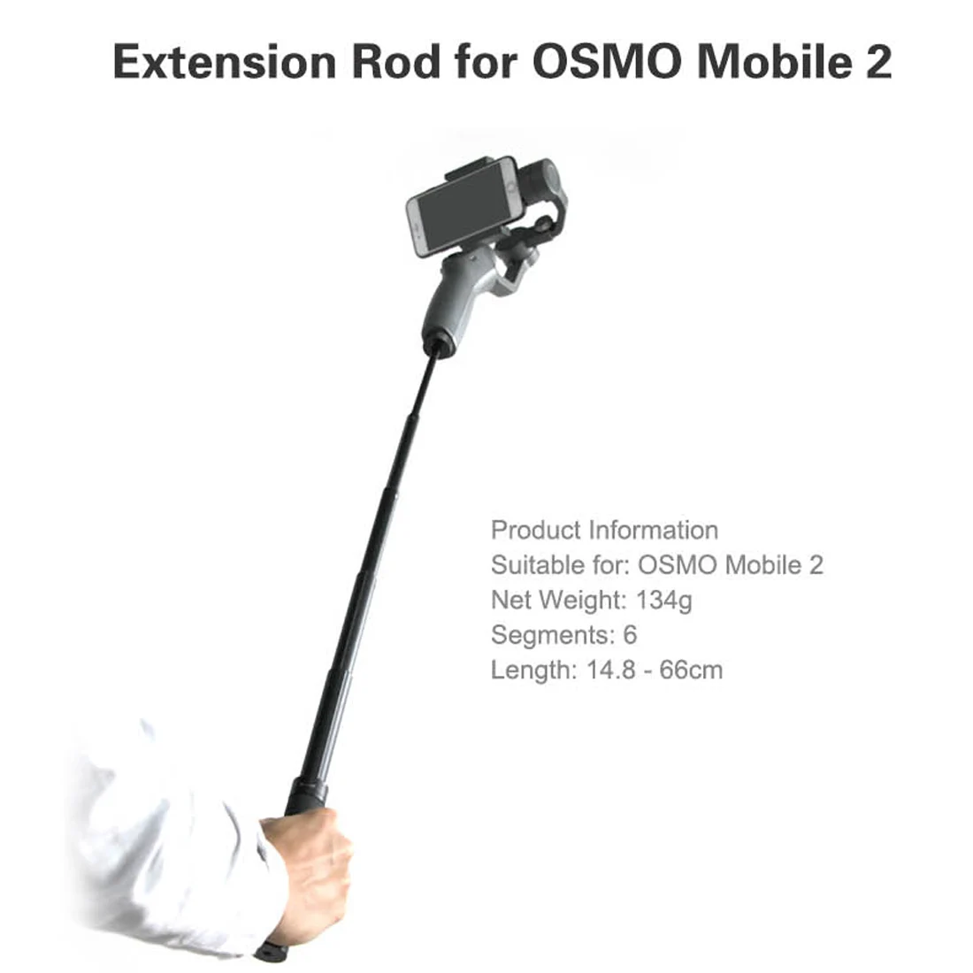 Sunnylife телескопическая палка для селфи удлинитель кронштейн для DJI OSMO Mobile 2 Ручной Стабилизатор