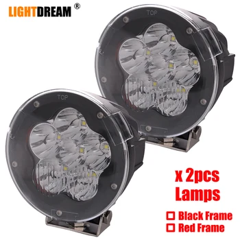 

LightDream 60W Round Led Work Lights 12V 24V Pod lights, Auxiliary Driving Light, Auxiliary Fog lights x2pcs/lots