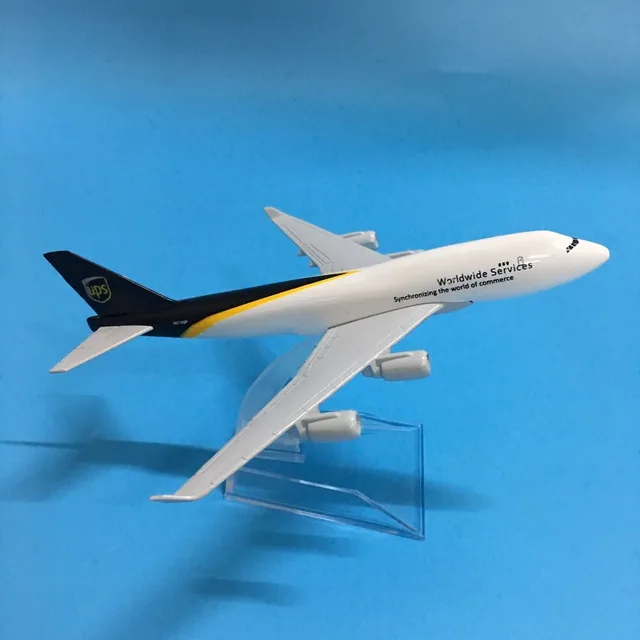 JASON TUTU 16cm Plane Model Airplane Model UPS Airlines Airplanes Boeing 747 Aircraft Model 1:400 Diecast Metal Plane Toy Gift 5