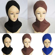 Fashion Women Muslim Scarf Full Cover Inner Hijab Cap Islamic Hat Underscarf