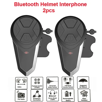 

1000M BT-S3 Motorcycle Bluetooth Helmet Intercom Headset Interphone Handsfree FM Radio Waterproof BT Intercom 5 languages Manual