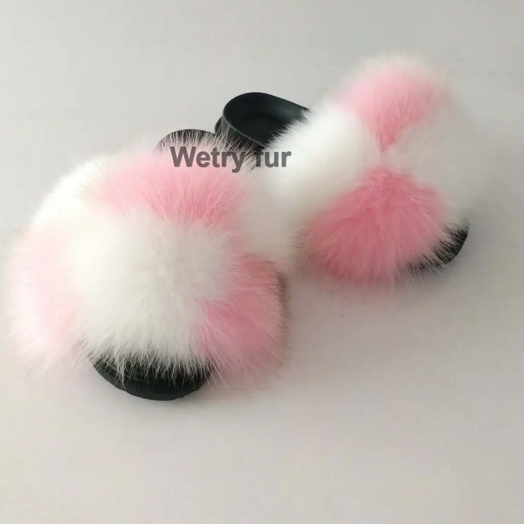 baby fur slide sandals