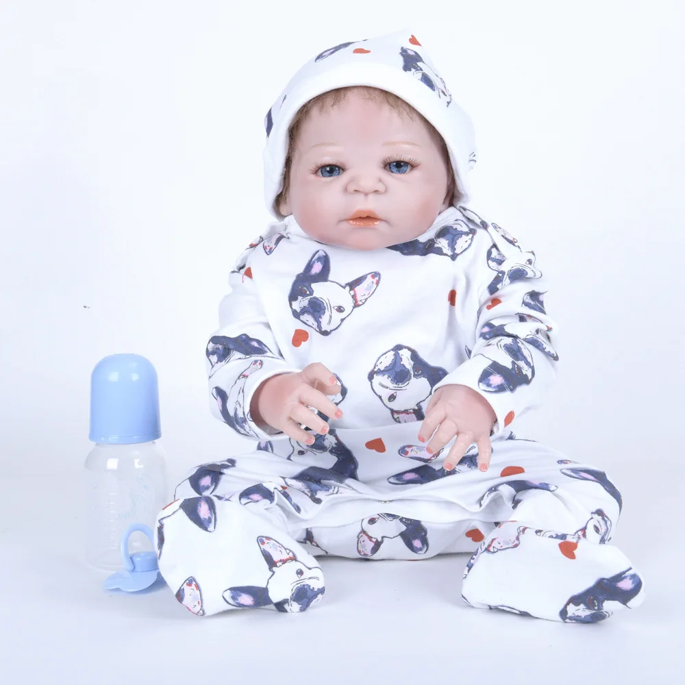 

New Fashion Full Silicone Reborn Baby Dolls 55cm Full Vinyl lovely Reborn Dolls Baby Doll Toy Realistic girl Kids Birthday Gift