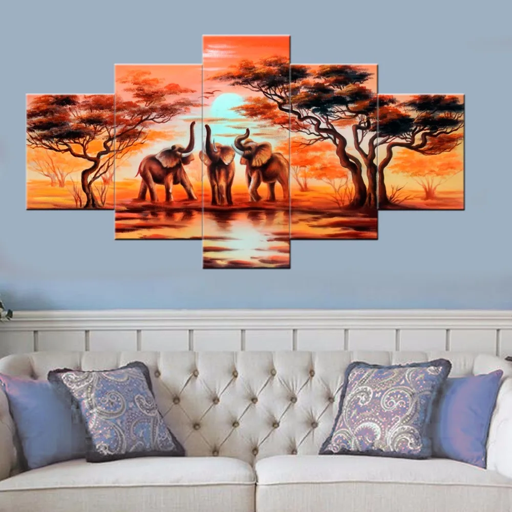 Online Get Cheap African Elephant Paintings Alibaba Group