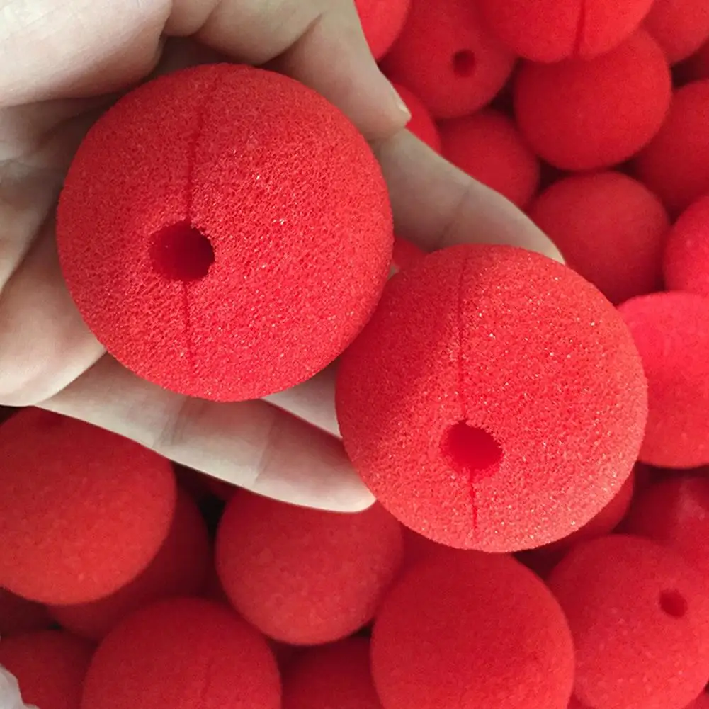 

Behogar 50pcs/Set Fun Foam Clown Nose Circus Party Comic Christmas Halloween Costume Favor Supplies Decorations