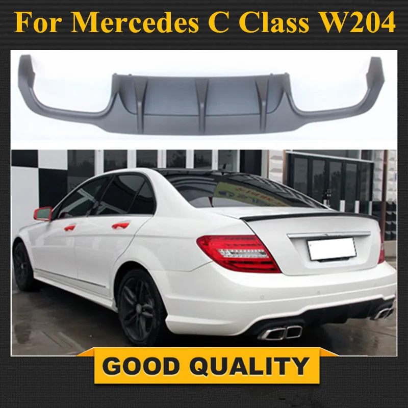 

Mercedes c63 style w204 PP plastic rear bumper lip diffuser for 2011 2012 2013 2014 Benz C180 C200 C280 C300 C350 & C63 bumper