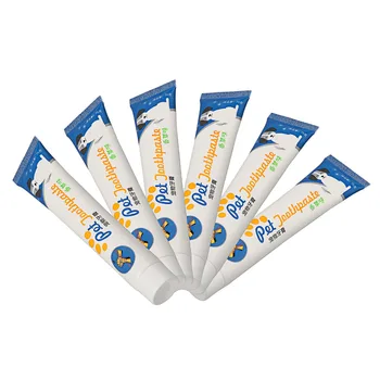 

10 PCS a set!vanilla flavor pet dog puppy cat tootpaste 10 PCS toothpaste color random