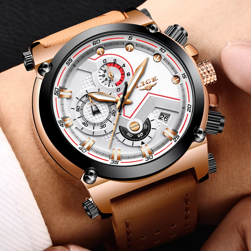 Relogio Masculino LIGE Fashion Sports Quartz Big Dial Clock Mens Watches Top Brand Luxury Military Leather Waterproof Watch men Relogio Masculino LIGE Fashion Sports Quartz Big Dial Clock Mens Watches Top Brand Luxury Military Leather Waterproof Watch men