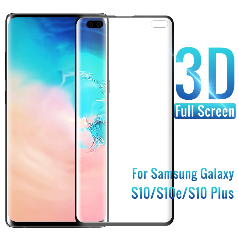 3D protective glass on for samsung S10 S 10 Plus e S10plus