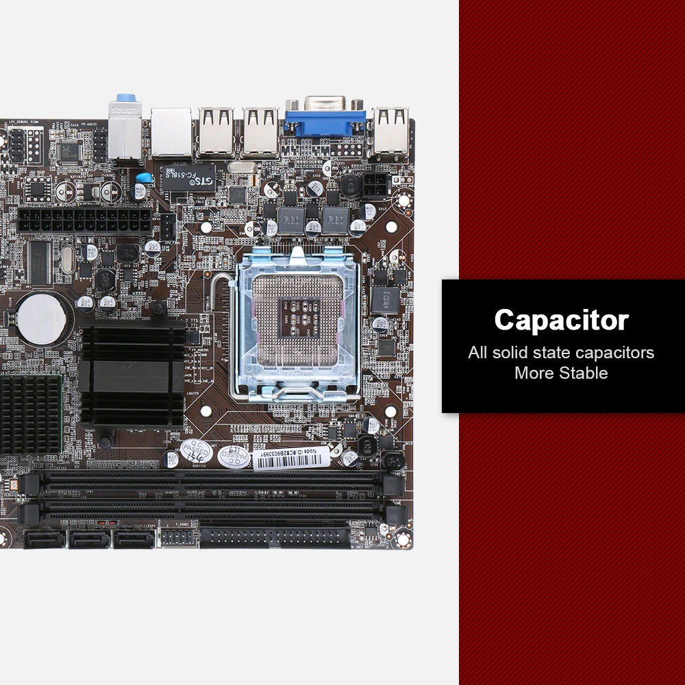 Материнская плата Jingsha материнская чипсет Intel G41 разъем SATA LGA 771 / 775 DDR3 8 Гб для Windows 7