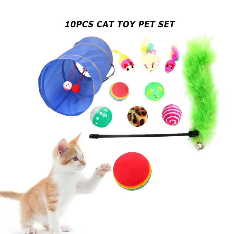10 шт. Забавный для домашнего котика игрушечный Туннель трубы Шары складной Crinkle игрушки для котят щенка хорьки кролик играть собака туннели трубы