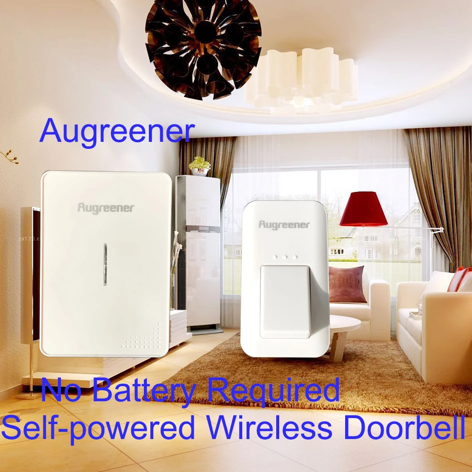 2 pcs Battery free Wireless Doorbell 38 Rings Bell No Battery Required