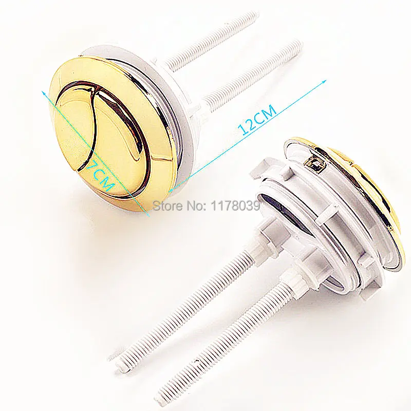 

Gold color Round toilet dual push button,toilet double Push Buttons,Toilet water tank accessories big switch button,J17342