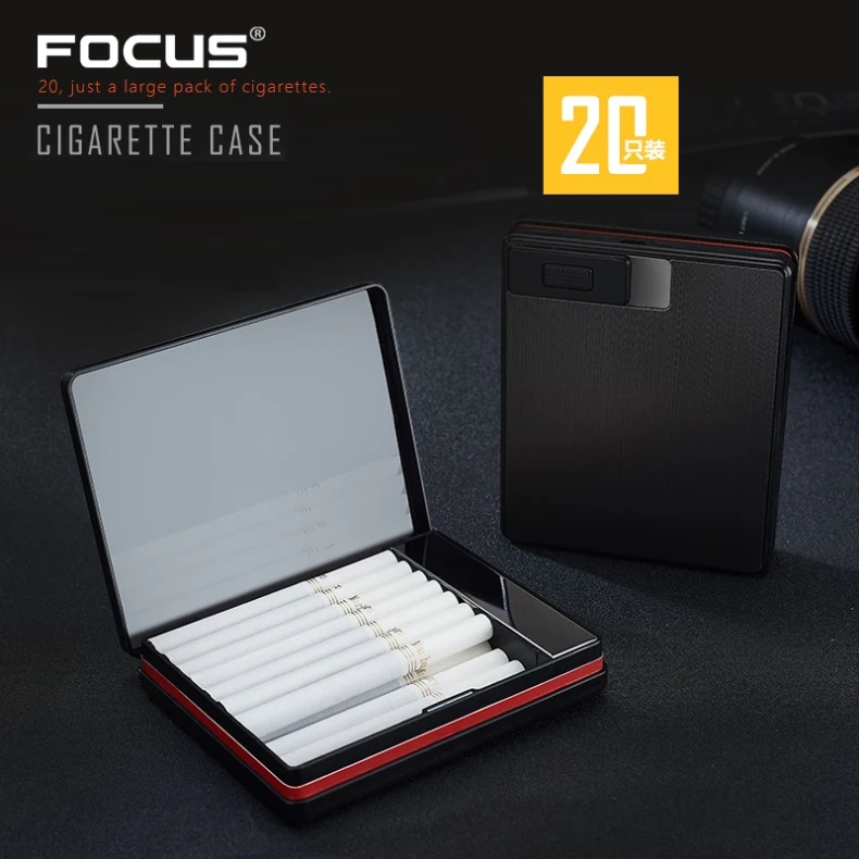 Новая сигаретная коробка USB Вольфрамовая турбозажигалка Мини Электронная плазменная дуговая зажигалка Металл 20 шт держатель для сигарет чехол необычная зажигалка