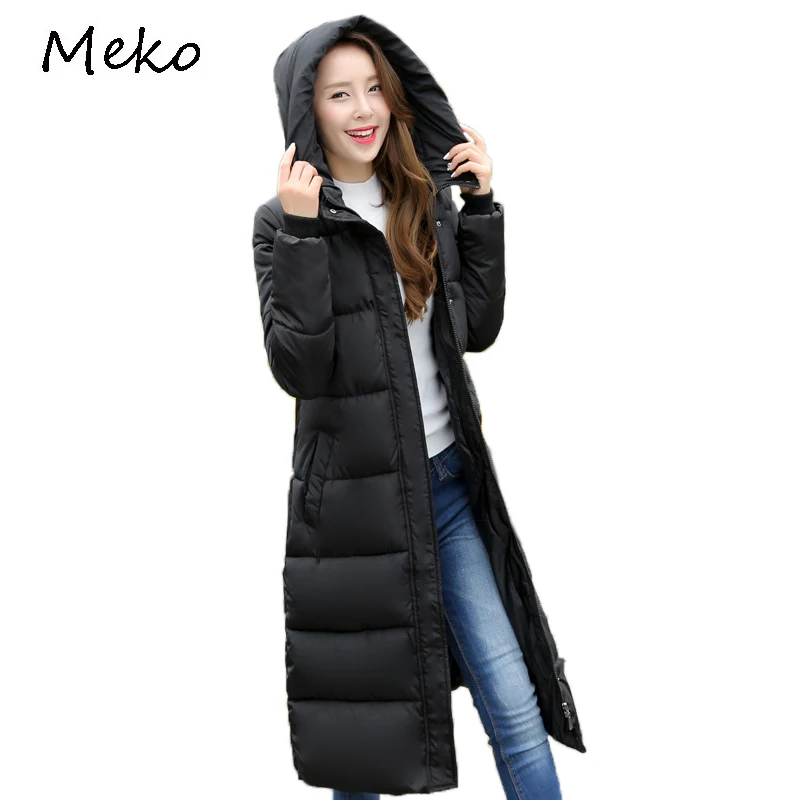 2017 Winter Women's Cotton Padded Jacket Slim Warm Hooded