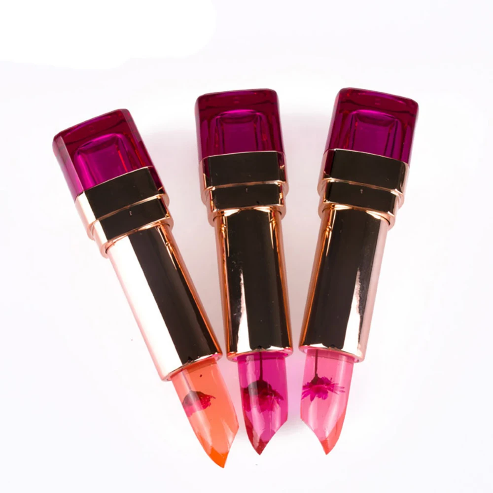 New Temperature Color Change Long-lasting Moisturizer Fruit Flavour Lipsticks Makeup Transparent Natural Red Lip Stick J11