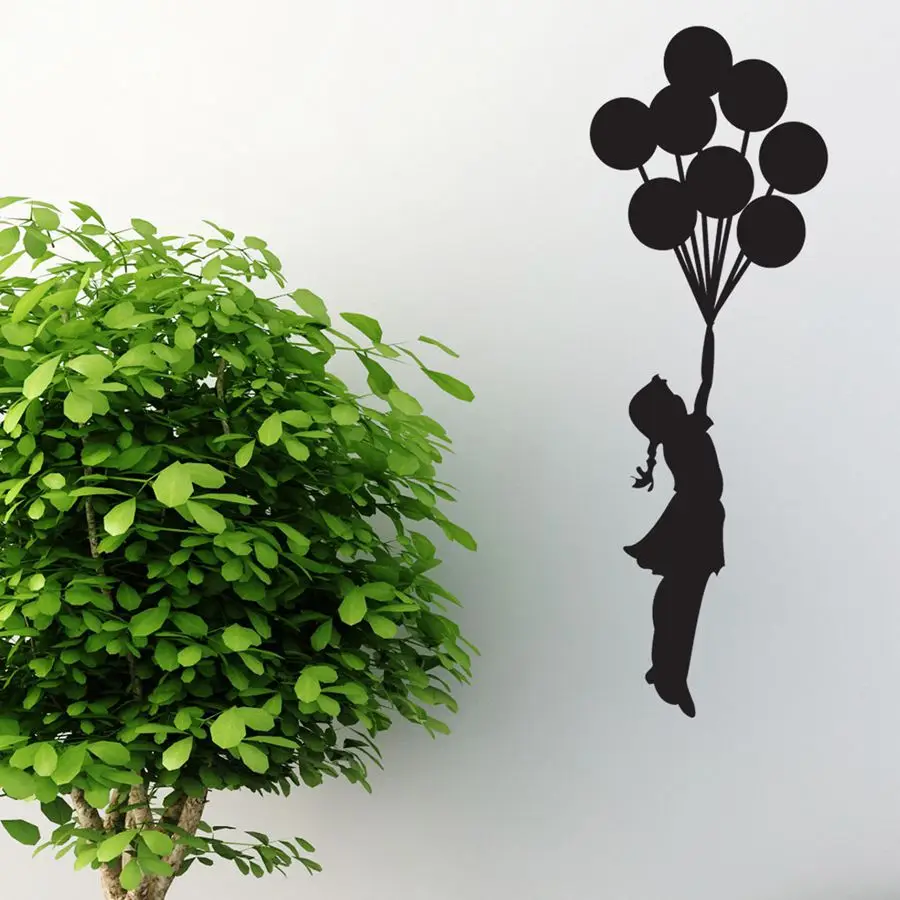 Новый стикер BANKSY на стену воздушный шар стильная наклейка для девочек|wall sticker|banksy