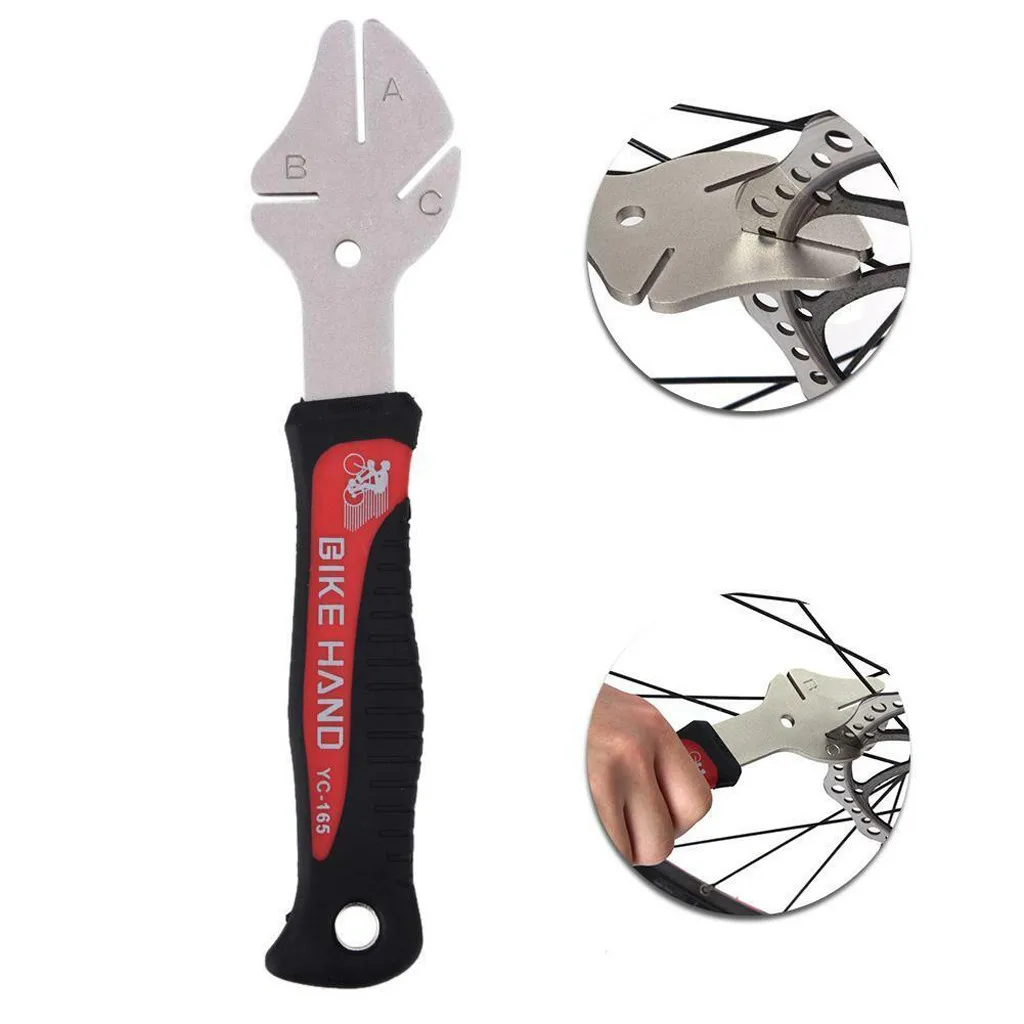 

High quality Stainless Steel Bicycle Brake Disc Wrench Rotor Truing Repair Tool Anti-slip rubber Handle Durable anti-corrosive