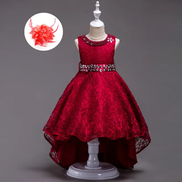 burgundy kids dress