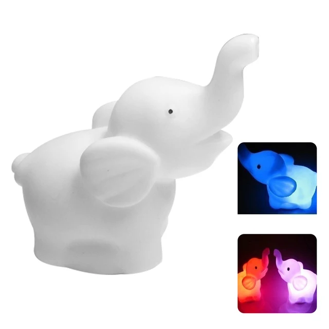 veilleuse elephant LED 7 couleurs changeantes – Image 3