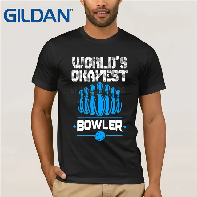 Best Price Funny World's Okayest Bowler Bowling Sports T Shirt New Graphic Tee