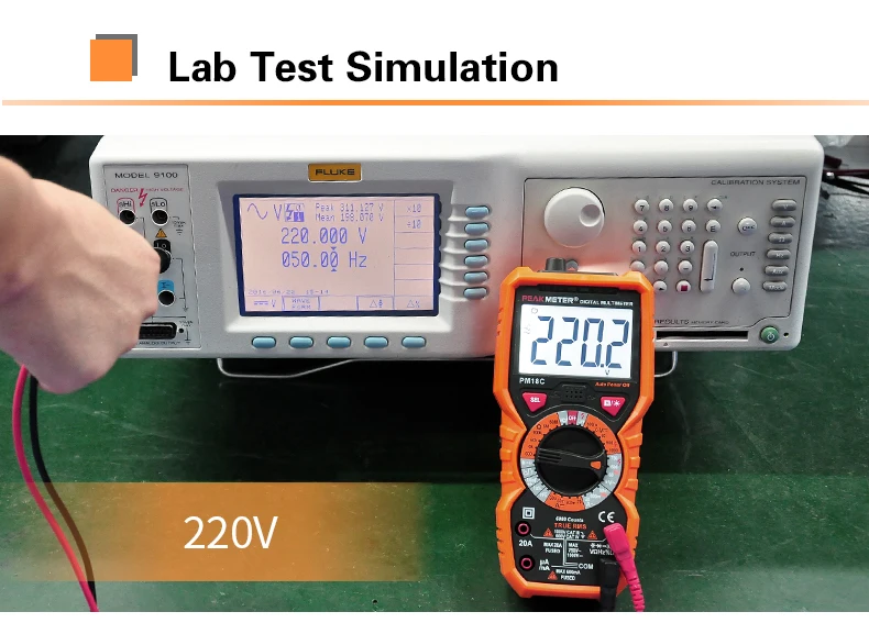 Цифровой мультиметр PEAKMETER PM18C True RMS AC/DC Измеритель сопротивления напряжения Емкость Частота Температура NCV тестер