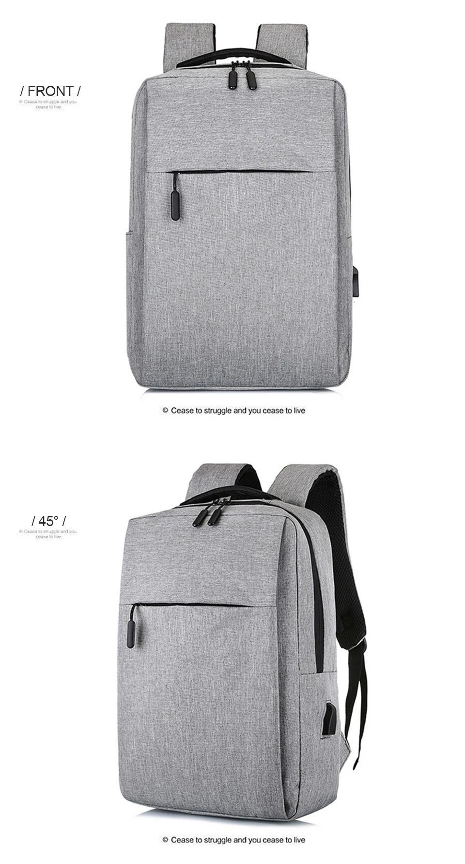 Mens Backpack 15.6 Inch Laptop Backpacks Male Notebook Back Pack USB Charging Travel Bagpack Student Waterproof Women Style Bags (13)