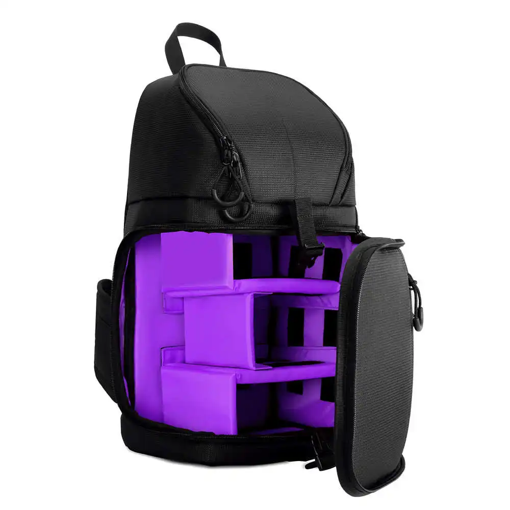 Сумка-слинг для камеры, сумка через плечо, DSLR чехол, водонепроницаемый, w/дождевик, мягкий стильный Штатив для путешествий, для мужчин и женщин, сумка, рюкзак - Цвет: Purple