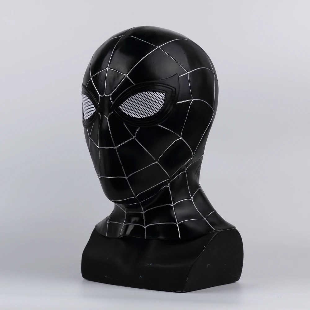New Avengers Infinity War Superhero Spiderman Mask Red Black Cosplay Full Head adult party Halloween pvc mask prop (6)