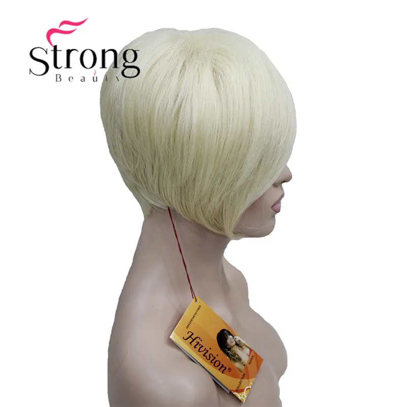 StrongBeauty короткий мягкий Асимметричный коричневый блондин микс парик жара freindy полный парик выбор цвета