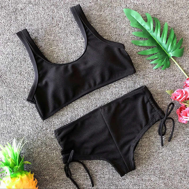 

High Waist Bikini Brazilian Swimsuit Female Biquini Summer 2019 New Arrival Sexy Bandage White Swimwear Women Beachwear