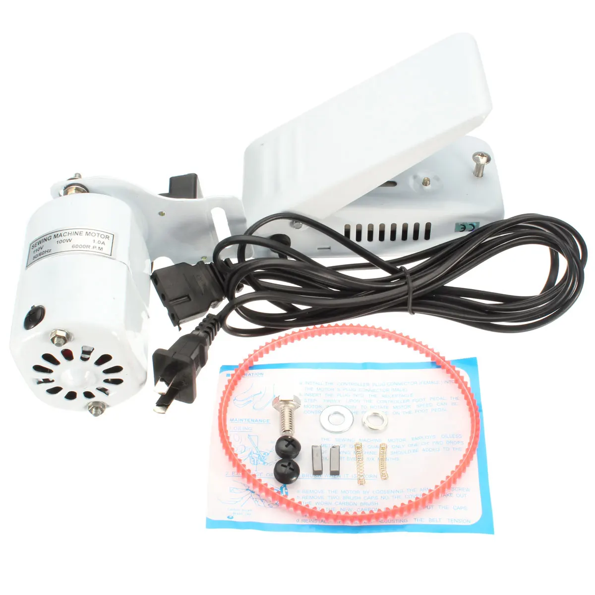

1.0 Amps White Aluminum alloy Sewing Machine Motor Foot Pedal Controller For Handwork Tools Accessories New 110V 110W