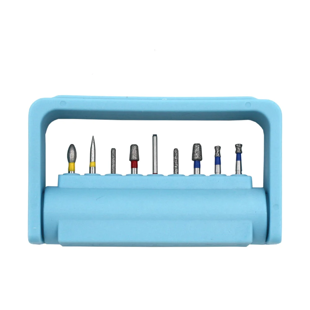 9pcs Dental Diamond Burs FG Burs 1.6mm Drills for Inlay/onlay