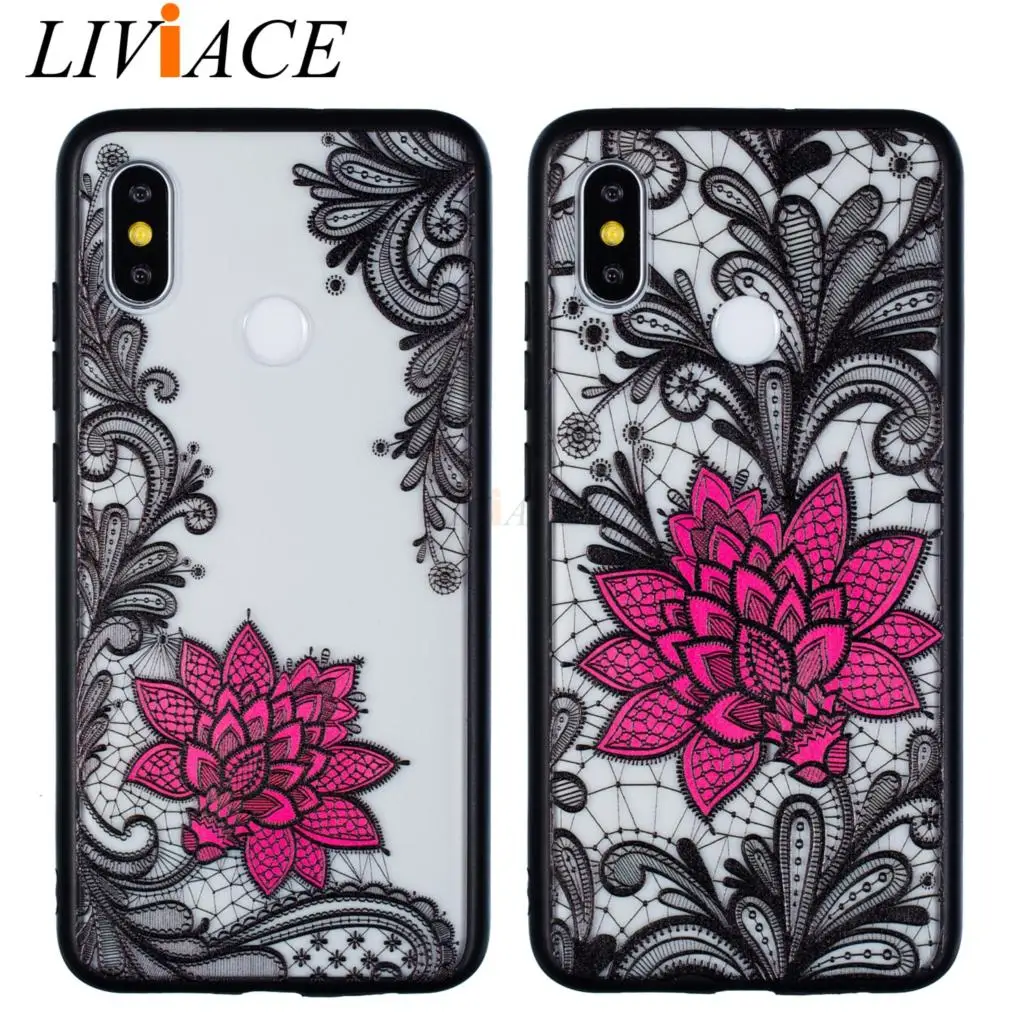 case for xiaomi MI 8 SE 8SE 5 5S plus 5X A1 6X A2 women 3D relief lace flower tpu silicone hard cover xiomi MI5 MI5X MI6X coque |