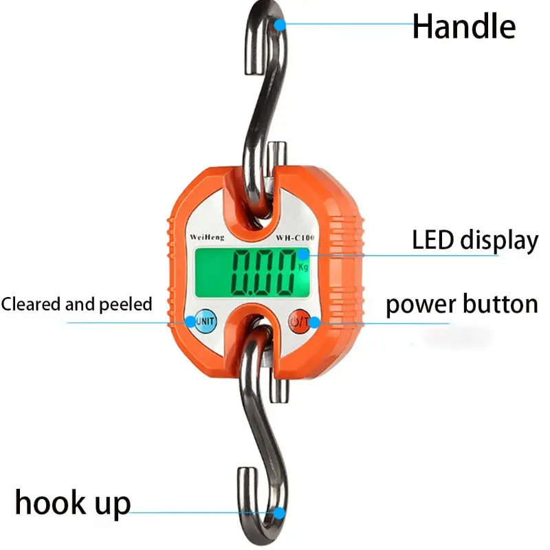 Крановые весы 150 кг/300lb 50 г крановые весы, мини электронные цифровые Двухдиапазонные сверхмощные Висячие весы