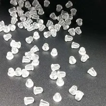 DIY 100 шт Дешевые бусины ювелирных изделий деликатные аксессуары пуля пластиковые ухо мягкая силиконовая резиновая серьга сзади заглушка