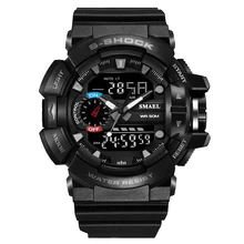 Smael Sports 2016 new men’s watches quartz watch men Digital Shock Resistant Clock Wristwatches Outdoor Military LED Casual