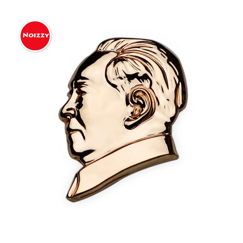 Noizzy Chairman Mao Zedong Ho China Car Auto Motorcycle Sticker Emblem Badge 3D Metal Gold Chrome Automobile Tuning Car-Styling |