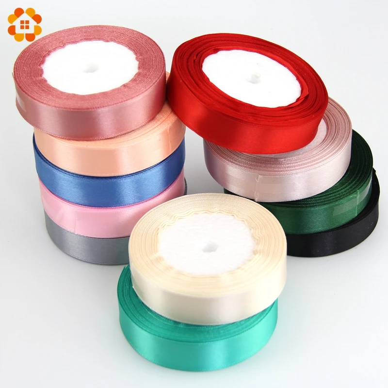 18Colors Pretty Silk Satin Ribbon 15MM 22M Wedding Party Decoration Invitation Card Gift Wrapping Scrapbooking Supplies Riband