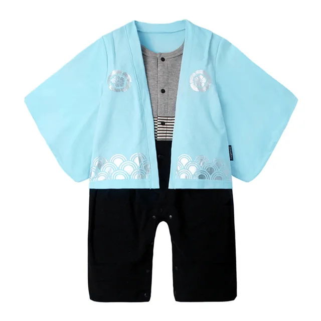 Kids Japanese Kimono Style Baby Boys Toddler Infant Cotton Kimono